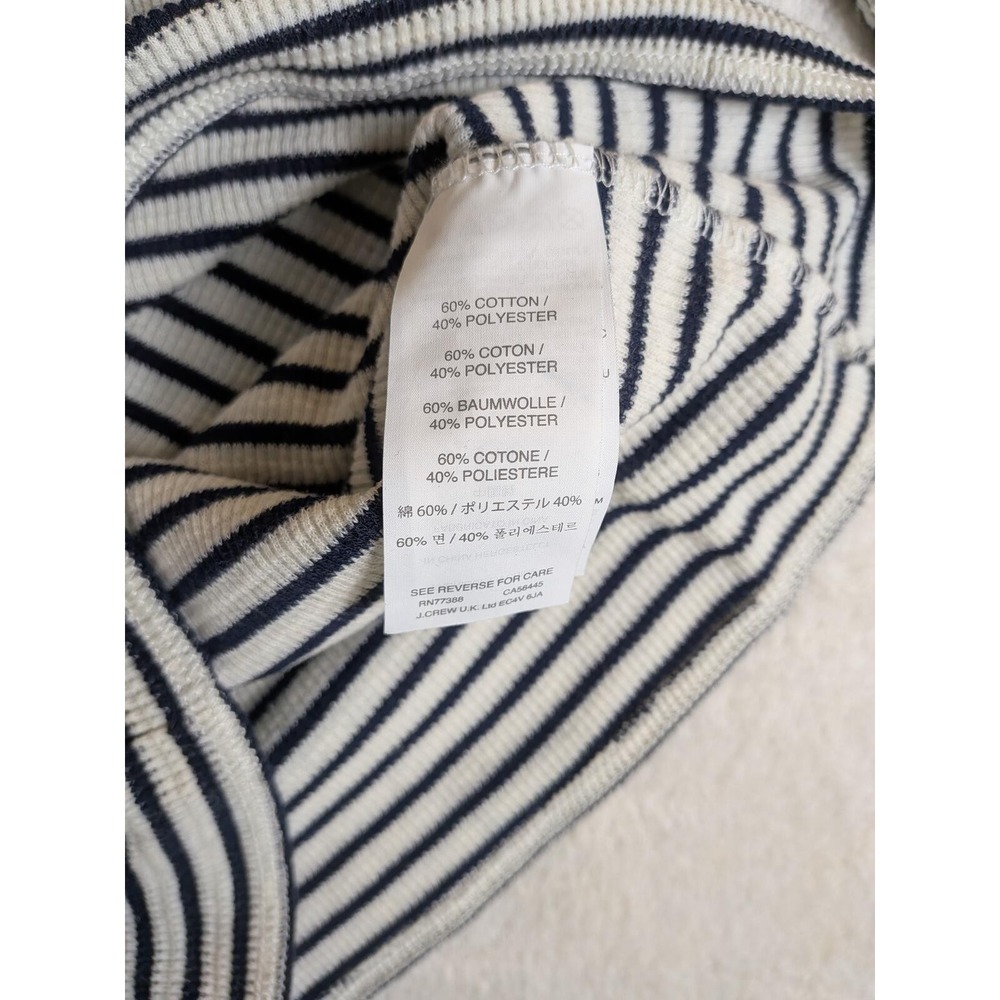 J.Crew Striped Long Sleeve Tee Womens XS Navy White Excellent Ribbed Nautical - Picture 3 of 6